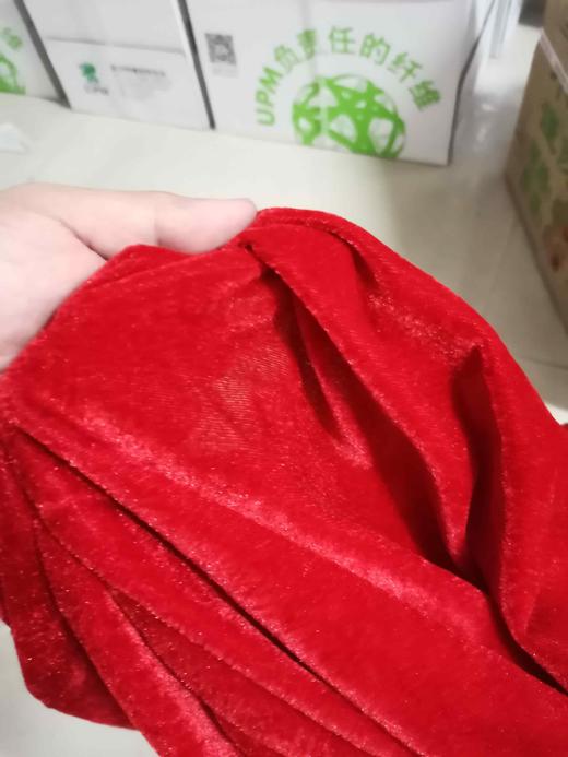 大红金丝绒布锦布红布铺桌子或揭幕用锦戒红布1.6米宽要多长都可以论米卖单位是米1米以上出售 商品图9