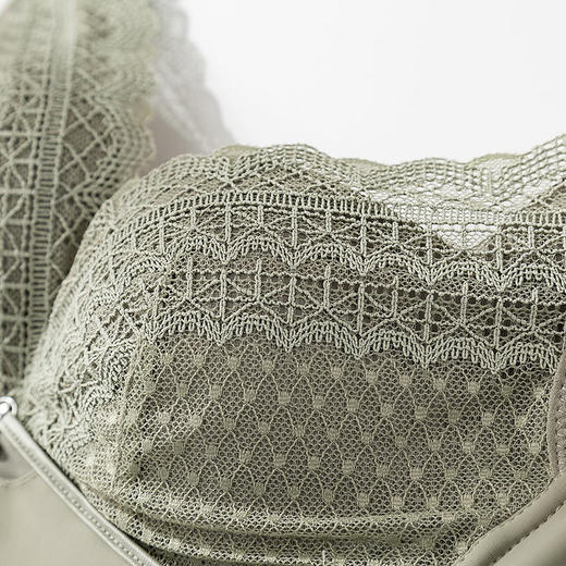 上海旗袍厂TG-TG02S081新款真丝文胸 蕾丝薄款性感聚拢内衣侧收调整型桑蚕丝内衣 商品图2