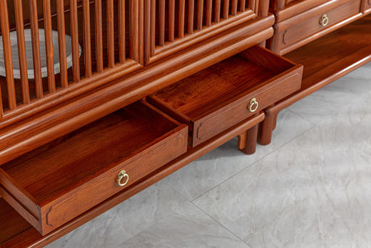 红桥红  家具严选  缅甸花梨（大果紫檀）  【178 疏影条子 碗柜】 商品图7