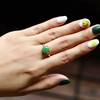 冰种阳绿翡翠蛋面戒指18k黄金镶嵌 商品缩略图8