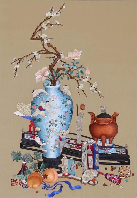 7F  古吴绣皇 五福瓶 商品图0