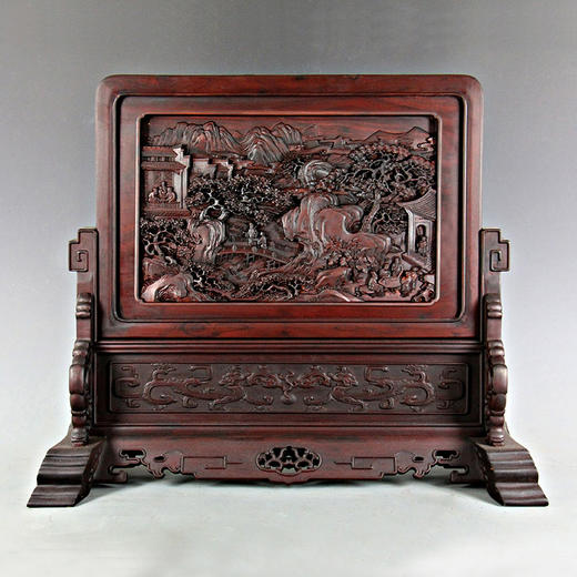 风雅徽州°精座&简座&明式酸枝插屏 商品图3