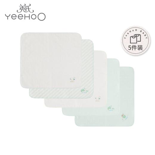 英氏婴儿纱布方巾纯棉餐巾手帕5件装YMJCJ00009A01 YMJCJ00010A01 商品图1