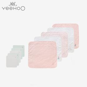 英氏婴儿纱布方巾纯棉餐巾手帕5件装YMJCJ00009A01 YMJCJ00010A01