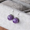 S925银，耳钩防过敏自然紫晶耳坠NM-80354 商品缩略图0
