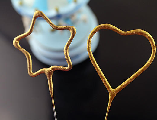 网红生日蛋糕蜡烛 仙女棒 魔法棒  抖音爱心蜡烛烘焙蜡烛五角星装饰 商品图4