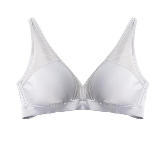 上海旗袍厂TG-TG02S082真丝文胸无钢圈薄款超薄小胸平胸专用法式性感三角杯桑蚕丝内衣女 商品图4