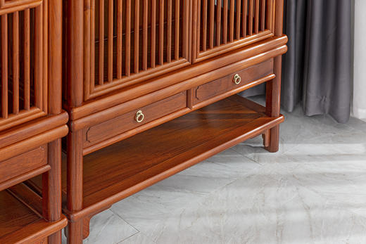 红桥红  家具严选  缅甸花梨（大果紫檀）  【178 疏影条子 碗柜】 商品图6