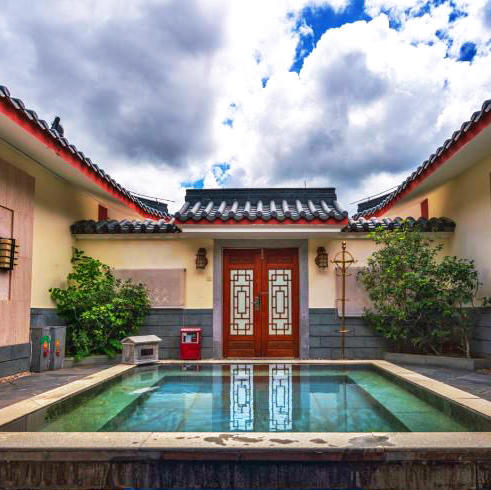 【唐宫四合院】皇家SPA酒店 带庭院私家温泉池四房一厅套房（海棠汤/莲花汤/桂花汤） 商品图8