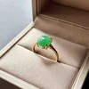 冰种阳绿翡翠蛋面戒指18k黄金镶嵌 商品缩略图4