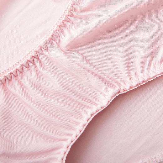 上海旗袍厂TG-TG01S008真丝内裤女桑蚕丝蕾丝边性感舒适包臀无痕中腰三角裤 商品图1