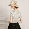 丁摩 真丝衬衫女新款桑蚕丝衬衣短袖娃娃领波点上衣洋气20-185DS399 商品缩略图4