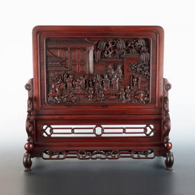 五福临门°酸枝精座&简座插屏