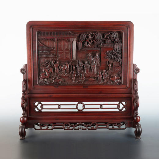 五福临门°酸枝精座&简座插屏 商品图0