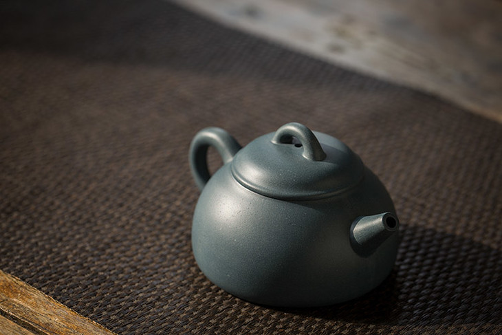 茶香记曼生半瓢紫砂壶杨飞出品墨绿泥经典器型曼生十八式之一清雅古典