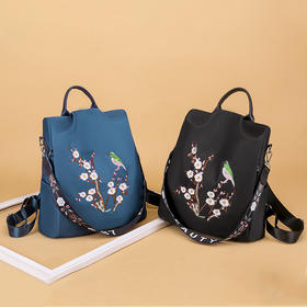 牛津布刺绣，多功能防水防盗双肩包YD-k-9215