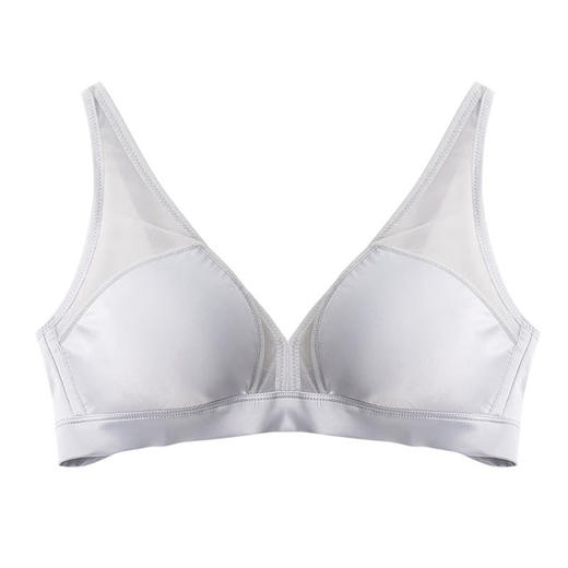 上海旗袍厂TG-TG02S082真丝文胸无钢圈薄款超薄小胸平胸专用法式性感三角杯桑蚕丝内衣女 商品图8