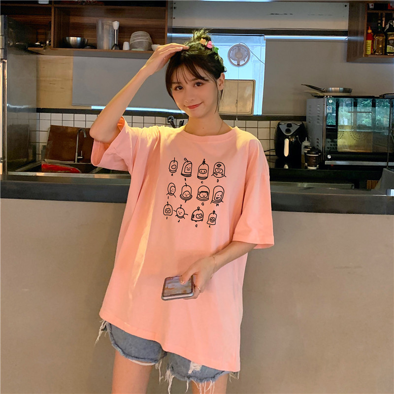 忌平庸时尚女装一件代发纯棉短袖T恤女2020夏季新款韩版宽松百搭女学生上衣服潮JPY带授权招加盟代理