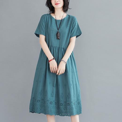 XYD953新款显瘦镂空刺绣宽松裙连衣裙TZF 商品图1