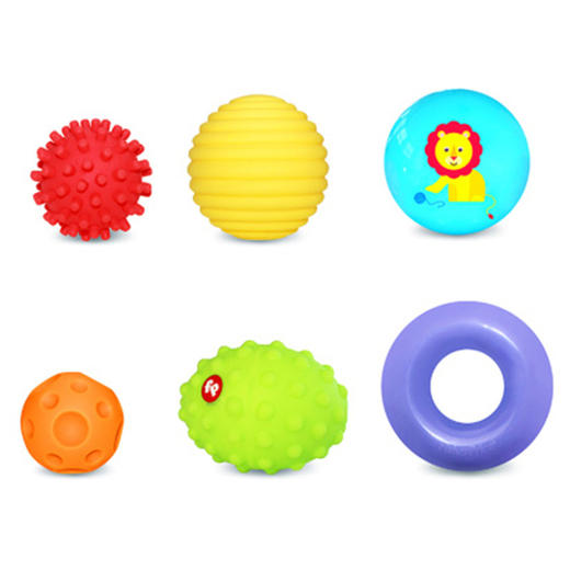 费雪(Fisher Price)婴儿玩具球六合一套装0-2岁宝宝初级训练球手抓弹力球感知按摩球F0930JPY带授权招加盟代理 商品图0