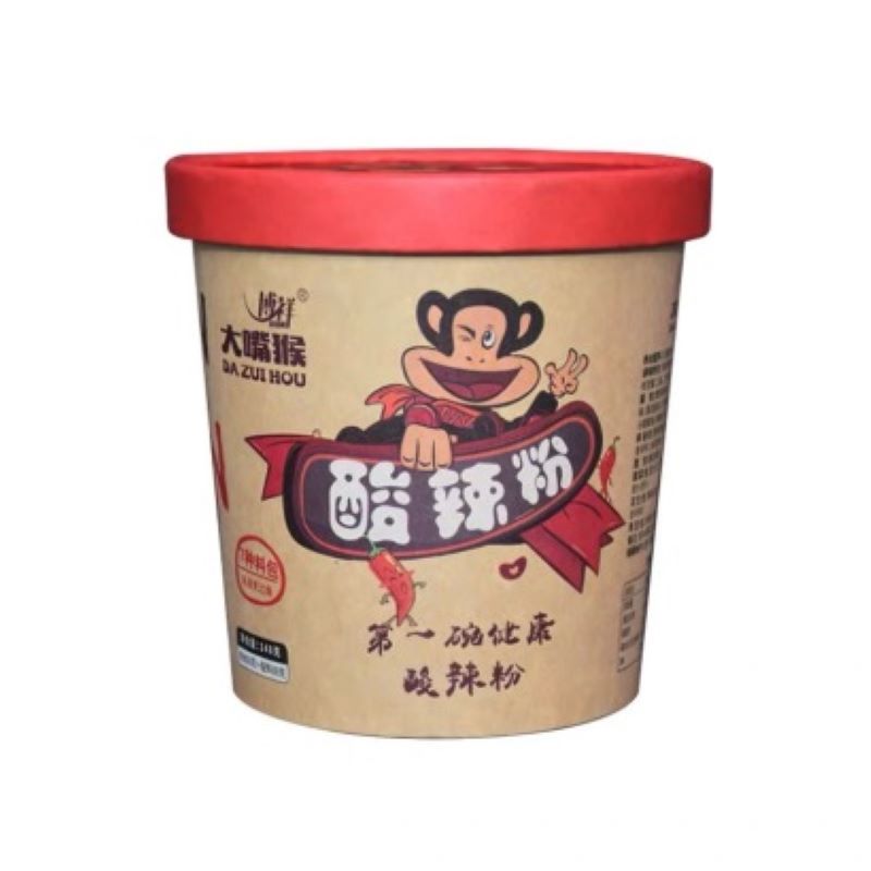 【社群专享】博祥大嘴猴酸辣粉148g/桶 6桶/箱 网红夜宵速食必备JPY带授权招加盟代理