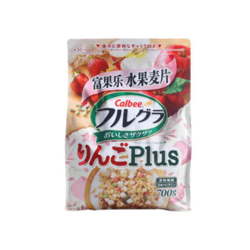 日本进口麦片 卡乐比calbee水果燕麦片苹果麦片600gJPY带授权招加盟代理