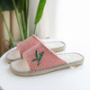 【买麻鞋，雅路人】亚麻拖鞋情侣居家男女士棉麻绣花拖鞋YT-13 商品缩略图1