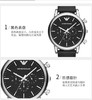 Armani阿玛尼手表男黑色商务皮带手表男时尚三眼石英表 情侣款JPY带授权招加盟代理 商品缩略图4