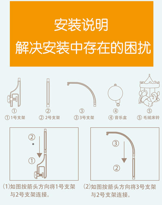 费雪新品宝宝毛绒安抚床铃F1027床铃音乐旋转挂件婴儿玩具0-1岁JPY带授权招加盟代理 商品图9