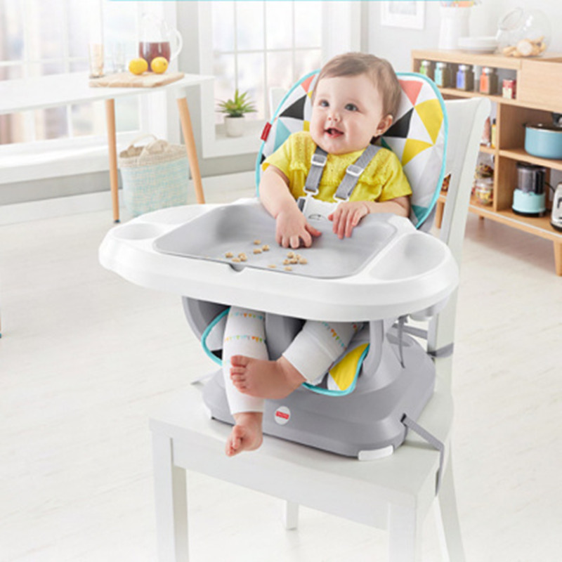 费雪(Fisher-Price)2合1简约风宝宝餐椅座椅多功能便携儿童餐椅GFC05JPY带授权招加盟代理