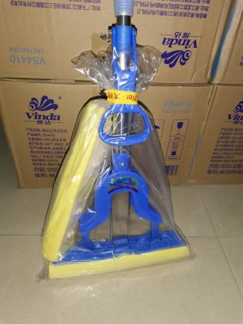 海绵夹拖把吸水海绵拖把免手洗不锈钢伸缩杆家用挤水地拖对折胶棉拖把头拖懒人拖地布吸水胶棉 （海绵头多送一个） 商品图5