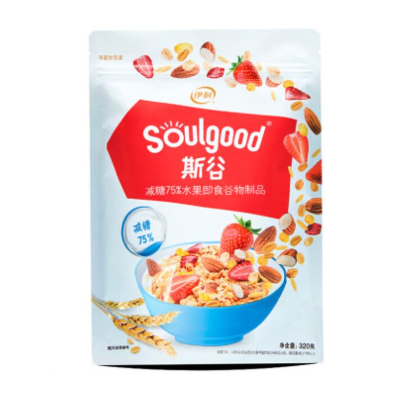 伊利斯谷减糖75%水果即食谷物制品320gJPY带授权招加盟代理