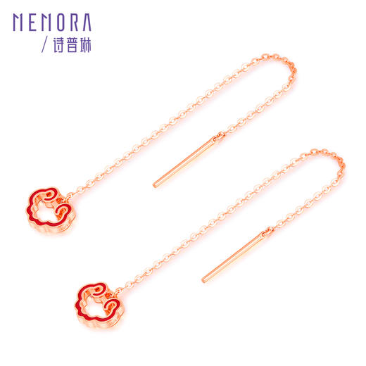 如意系列玫瑰18K金祥耳坠KE267001 商品图0