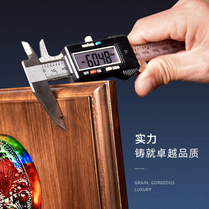 奖牌定制定做木质授权牌黑胡桃实木金箔证书荣誉加盟牌代理牌匾 商品图2