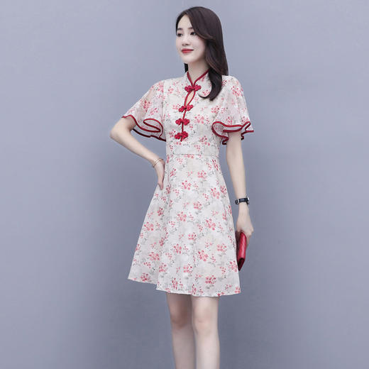 简约时尚，中腰短袖优雅气质潮流连衣裙HR-SERQ2073 商品图3