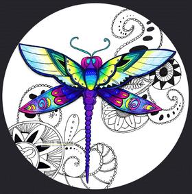 《五彩蜻蜓》【自动发货：下单后，点击手机短信中收到的链接，即可获取文件下载的链接；如有任何问题，可添加客服微信hm33268获得帮助】