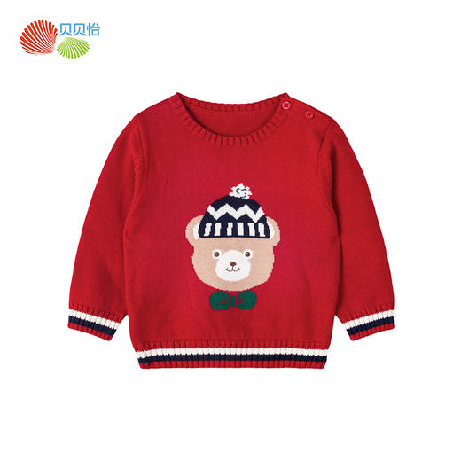 贝贝怡童装新款秋季男童宝宝时尚卡通套头帅气毛衣针织衫毛线衣203S2472
 商品图11