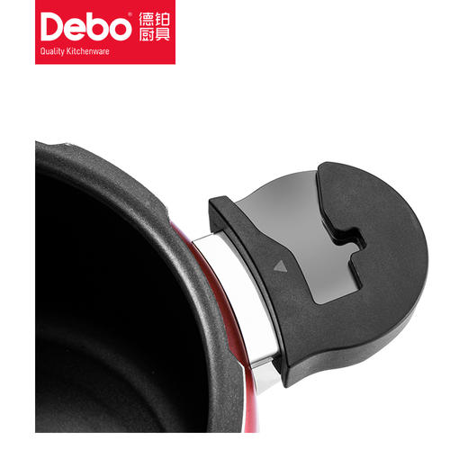 Debo德铂德国品牌铂特合金压力锅燃气电磁炉通用.中国红4L大容量 商品图3