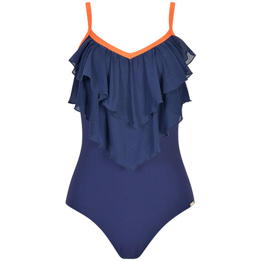 sisia新款欧美连体泳衣保守遮肚显瘦ins游泳衣女 夏日纯色SS211W01S0A 商品图4