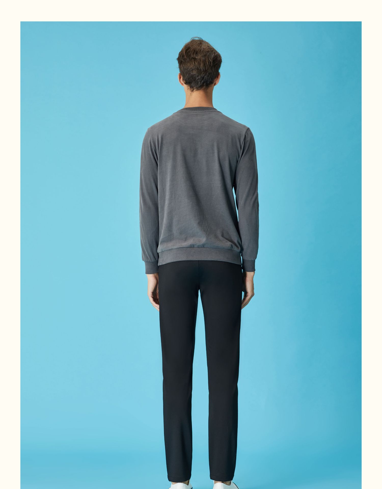 半身缘男裤 秋季包芯针织面耐穿休闲裤203201u10302046