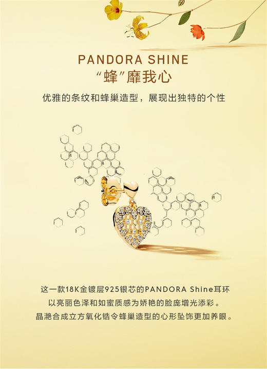 pandora/潘多拉-蜂巢蕾丝267068CZ时尚气质耳饰JPY带授权招加盟代理 商品图1