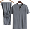 PDD-AFJY200803新款时尚气质休闲弹力棉麻短袖T恤长裤两件套TZF 商品缩略图3