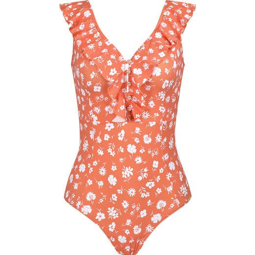 sisia欧美连体泳衣女性感聚拢仙女范遮肚显瘦ins花瓣泳衣 商品图4