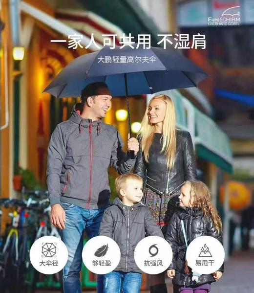 德国欧赛姆EUROSCHIRM风暴伞高强度轻量级玻纤高尔夫伞W2AT 商品图0