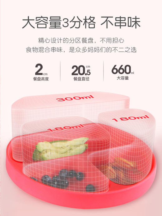 Bumkins儿童餐盘分格吸盘碗宝宝餐具卡通可爱防摔辅食碗 商品图2