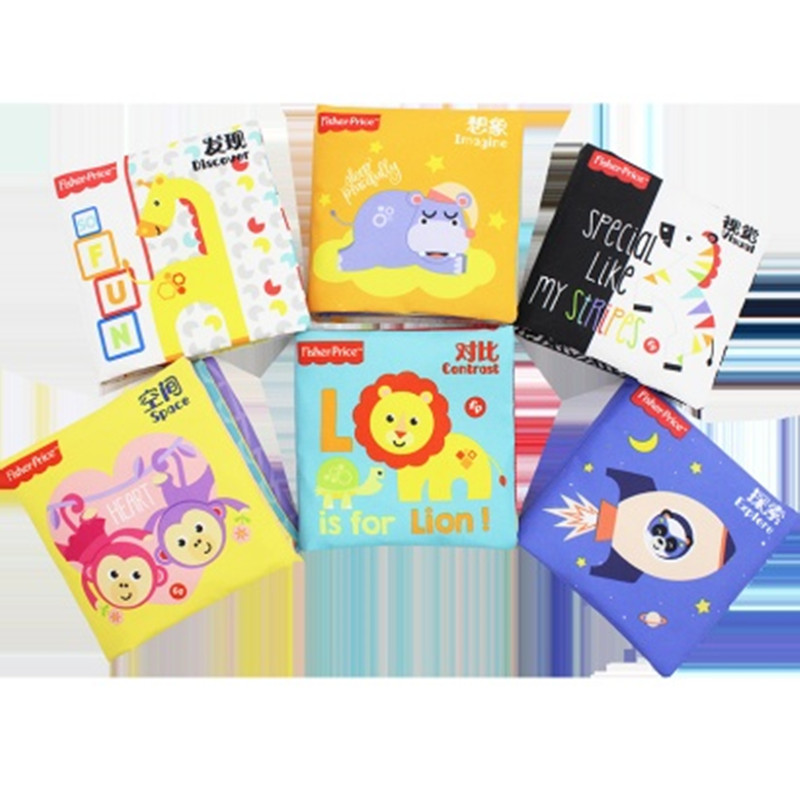 费雪(Fisher Price)婴幼儿布书 早教布书套装 初级STEAM布书套装(6本)F0860JPY带授权招加盟代理