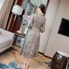 YFN-20193新款复古时尚碎花文艺中国风收腰修身连衣裙 商品缩略图3
