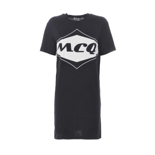 MCQ女士品牌印花短袖T恤连衣裙 492158 RMH28 1000 商品图0