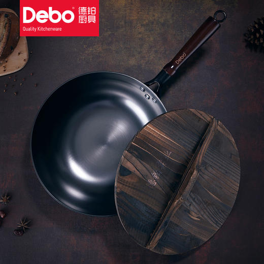 Debo德铂德国品牌物理匠釜臻匠不粘炒锅无涂层精铁铸铁炒菜锅 商品图1