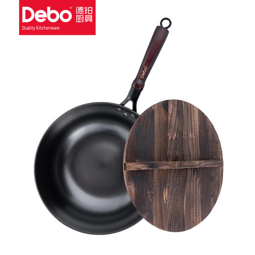 Debo德铂德国品牌物理匠釜臻匠不粘炒锅无涂层精铁铸铁炒菜锅 商品图3